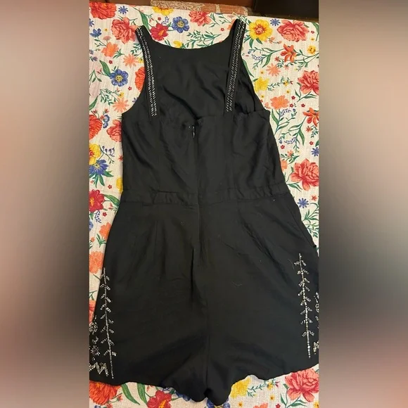 Abercrombie & Fitch Black Beaded Jumpsuit - Picture 4 of 5